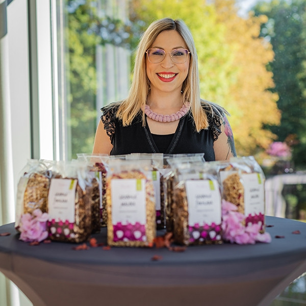 Granola de casă cu zmeură