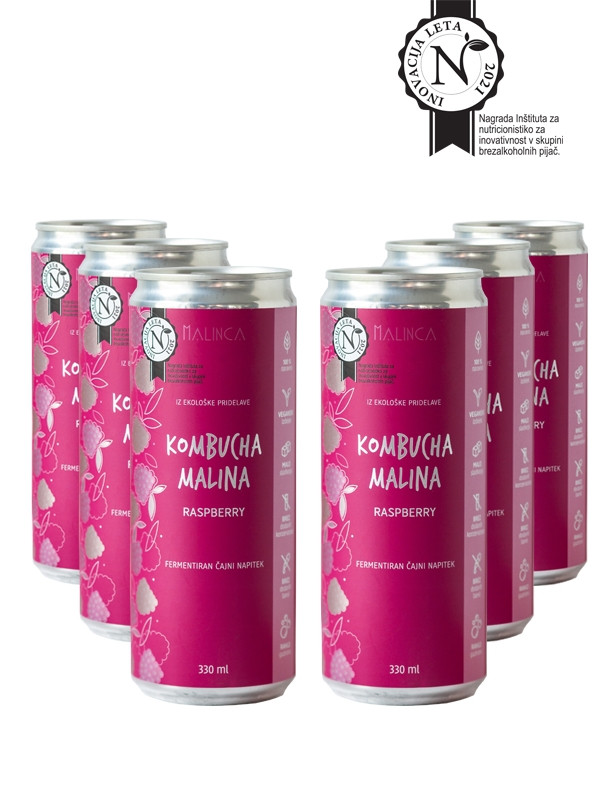 Kombucha cu zmeură bio 5+1 gratis