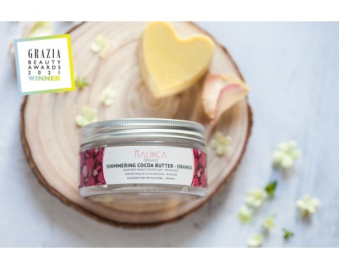 Organic Cocoa Butter with Glitter - Orange 60g