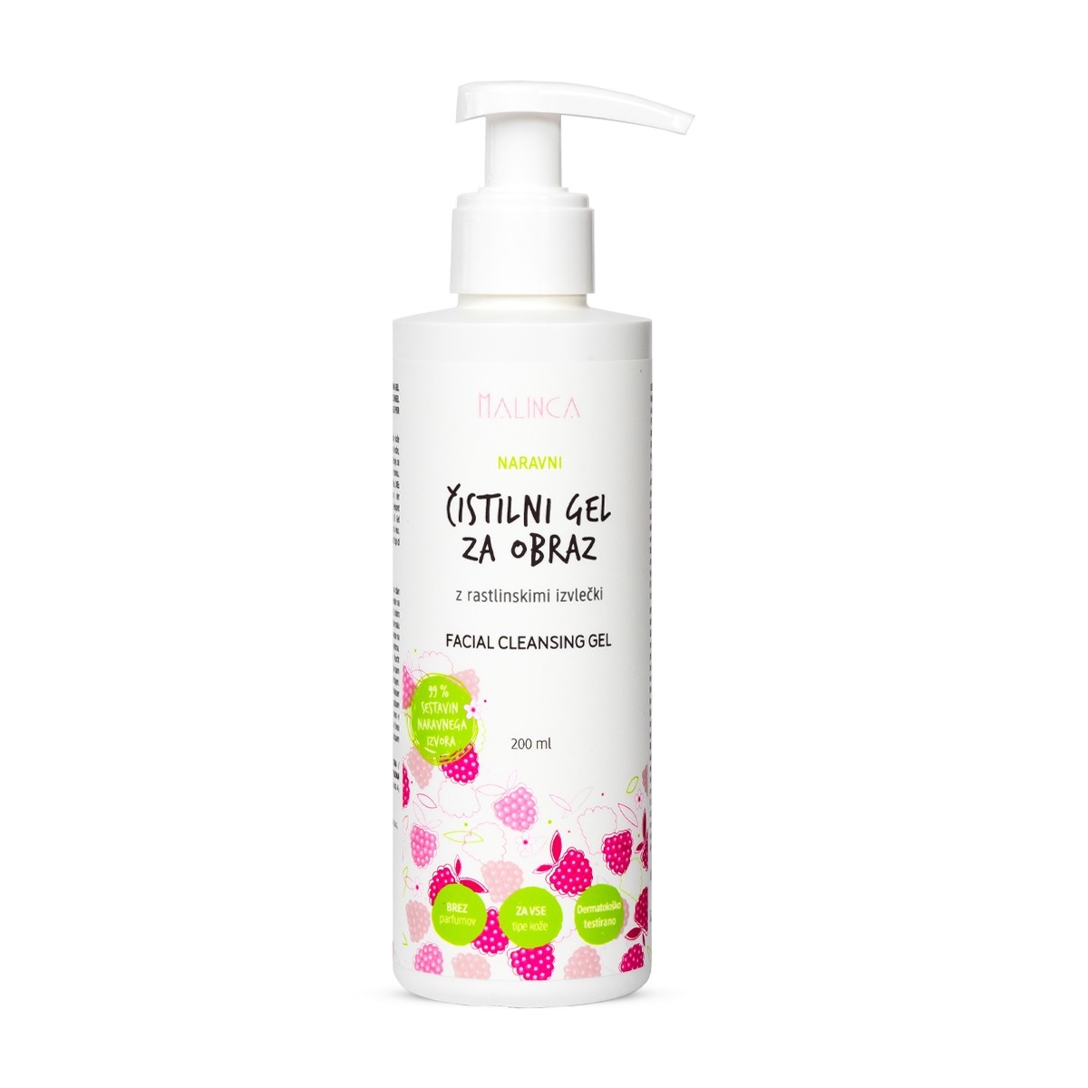 Natural face cleansing gel