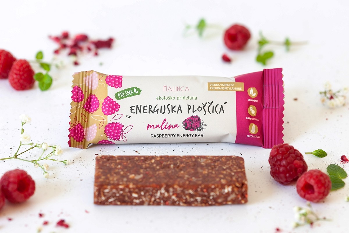 Organic Raspberry Energy Bar