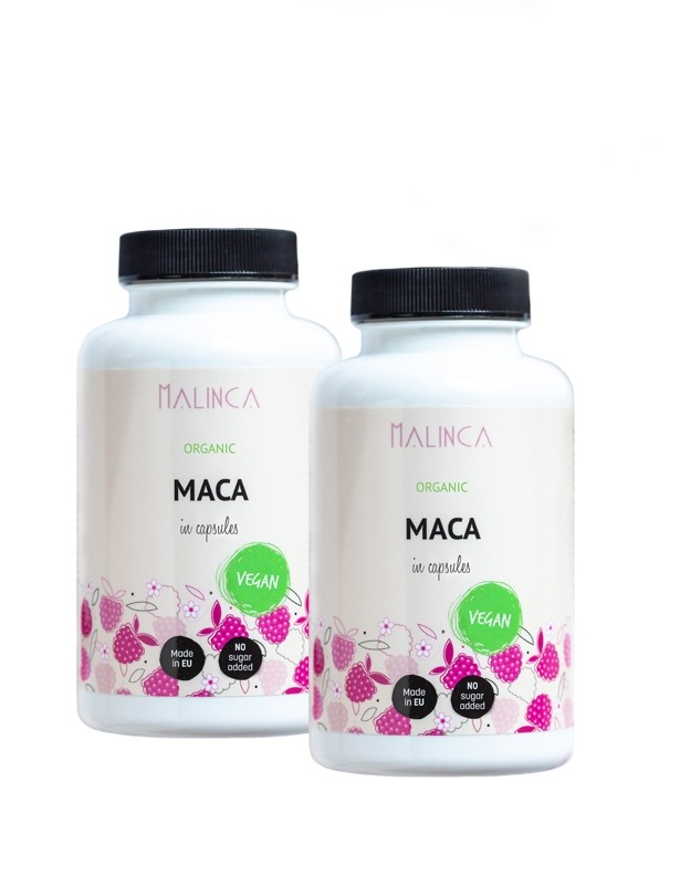 Maca v kapsulah iz ekološke pridelave 