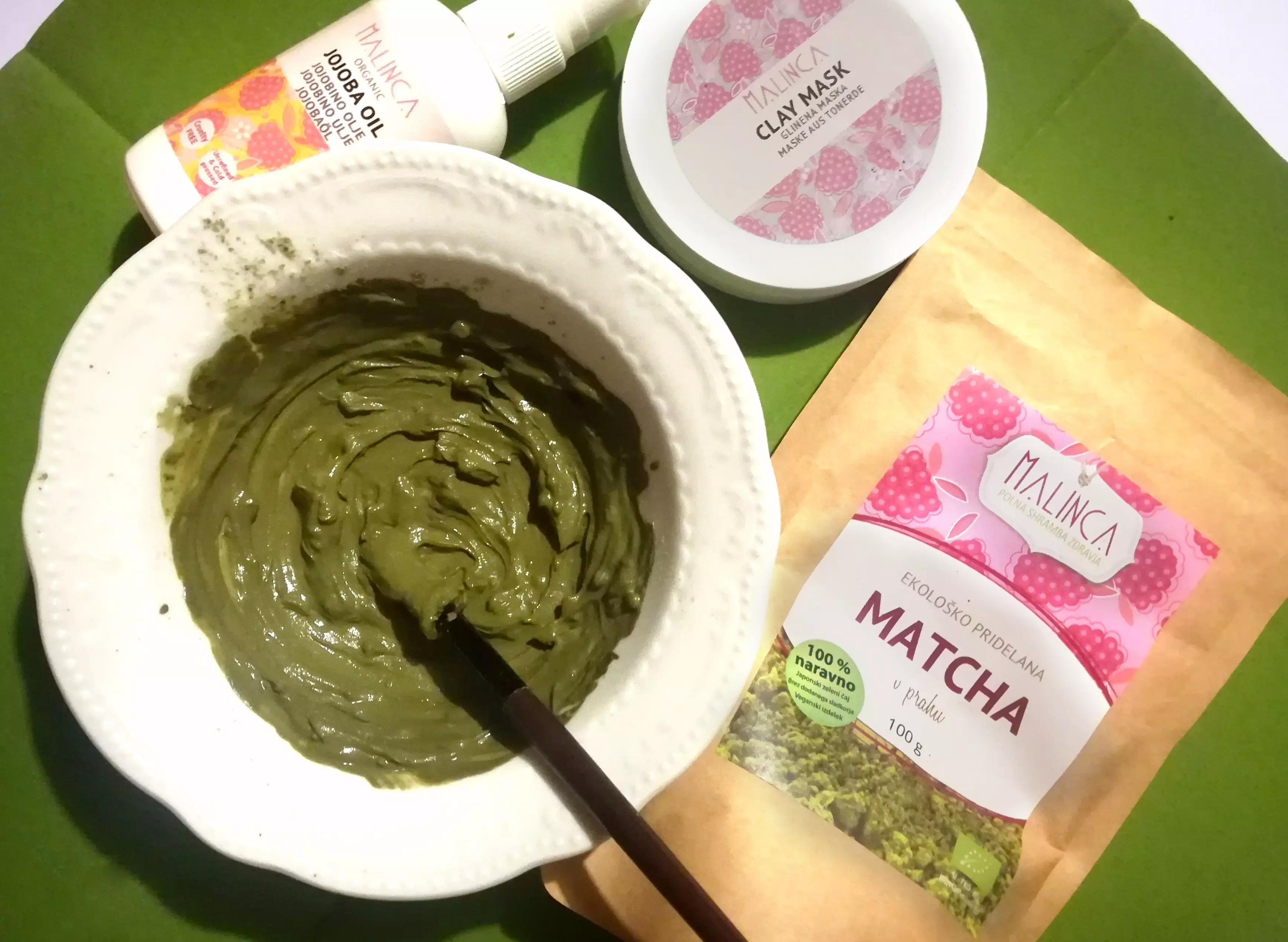 Matcha face mask