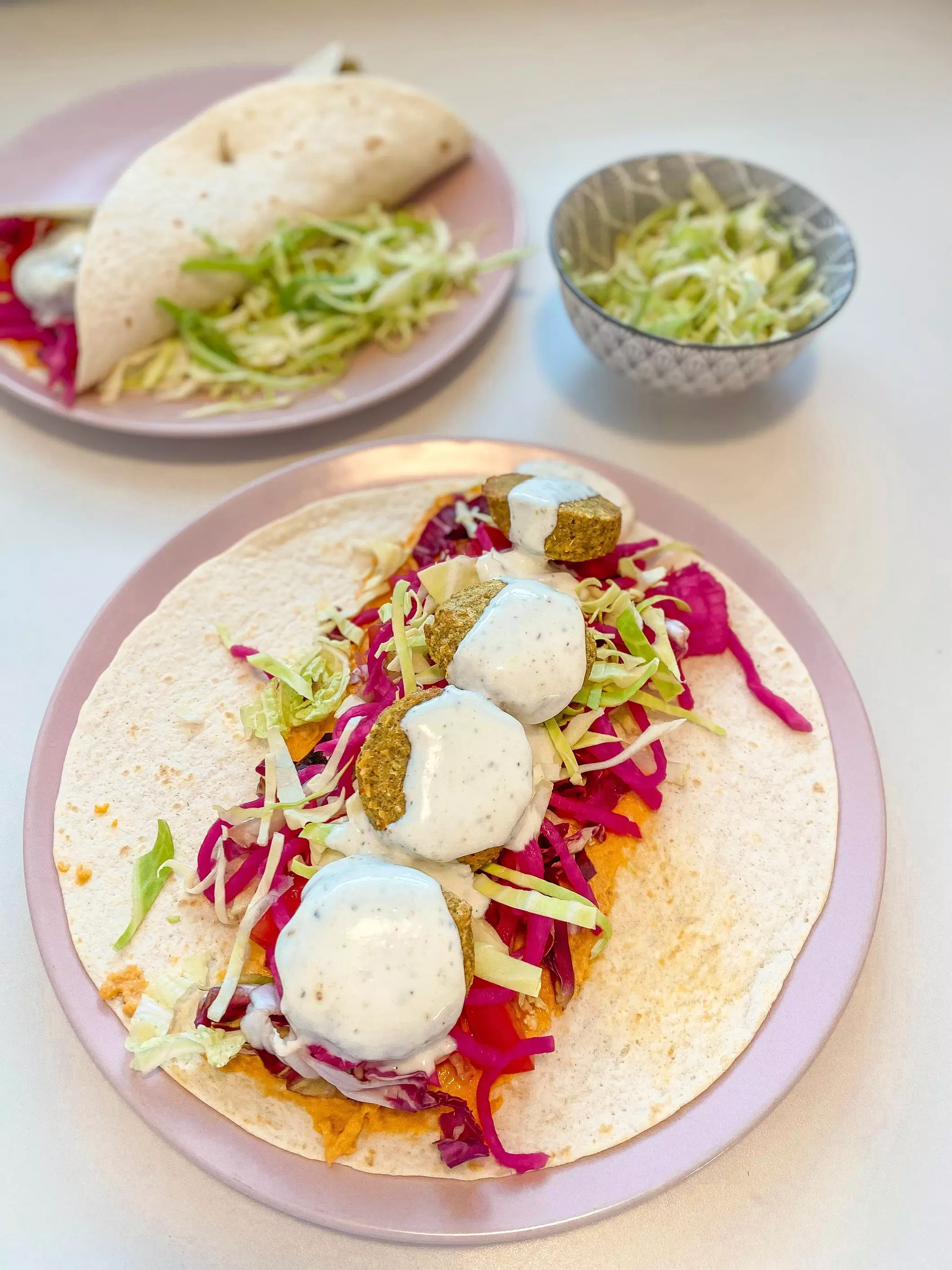 Wrap simplu cu falafel