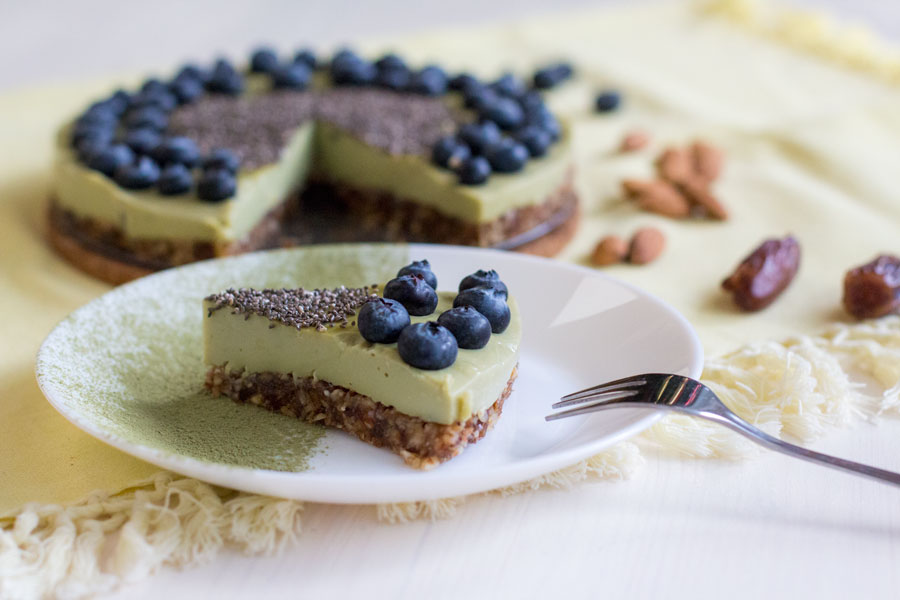 Prăjitură matcha cu puding