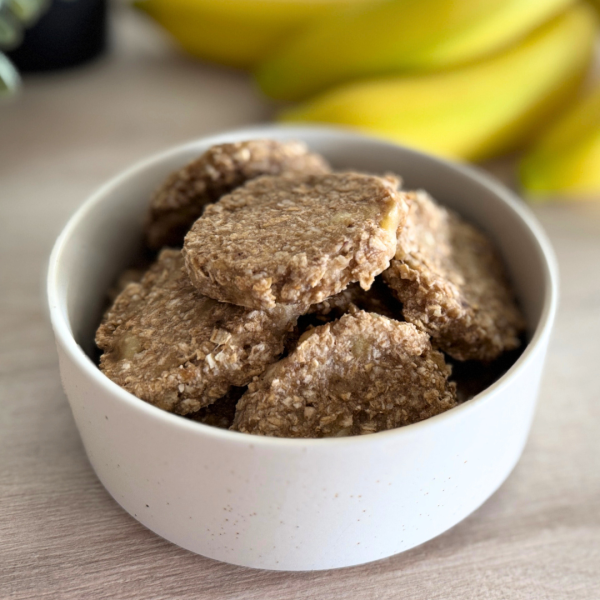 Biscuiți sănătoși din trei ingrediente cu banană