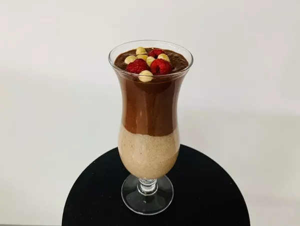 Budinc de psyllium în două culori